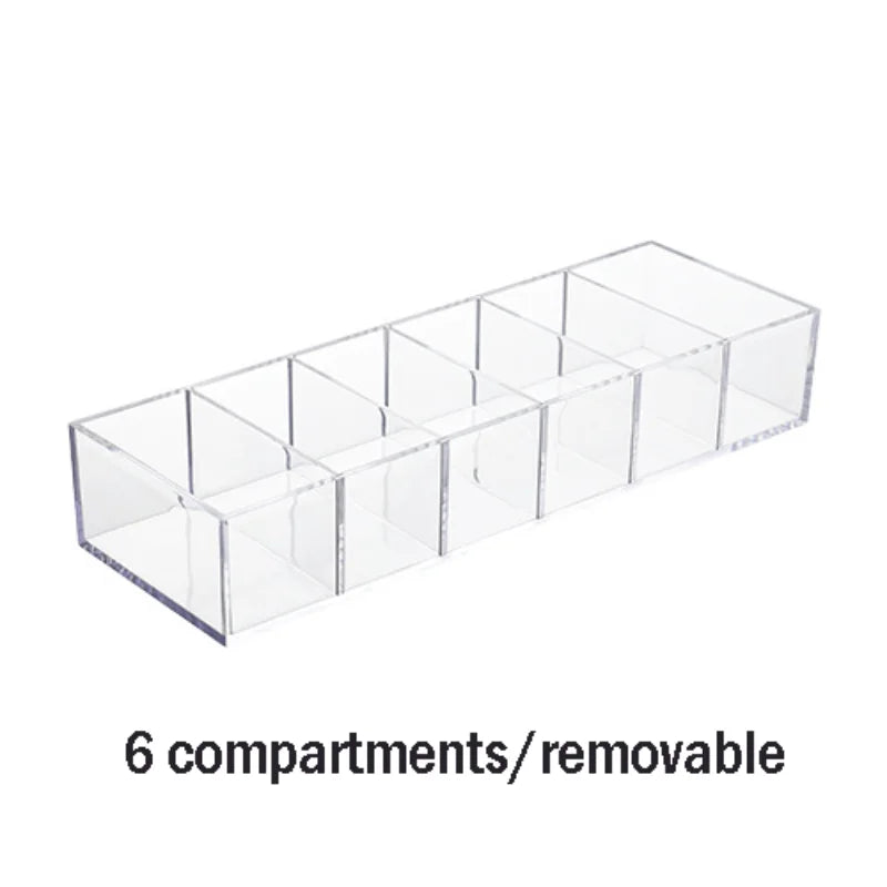 Transparent Acrylic Cosmetics Storage Box Makeup Holder Jewelry Make up Organizer for Home Plastic Desktop Storage Boxes