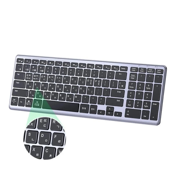 Keyboard Wireless Bluetooth 5.0 2.4G Russian/Korean/En 99 Keycaps for Macbook Ipad PC Tablet USB C Rechargeable Keyboard