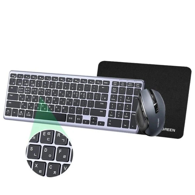 Keyboard Wireless Bluetooth 5.0 2.4G Russian/Korean/En 99 Keycaps for Macbook Ipad PC Tablet USB C Rechargeable Keyboard