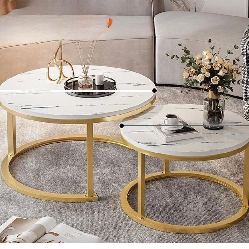 Elegant Marble Extendable Coffee Table Organizer