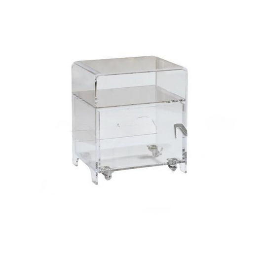 Elegant Acrylic Side Table with Wheels