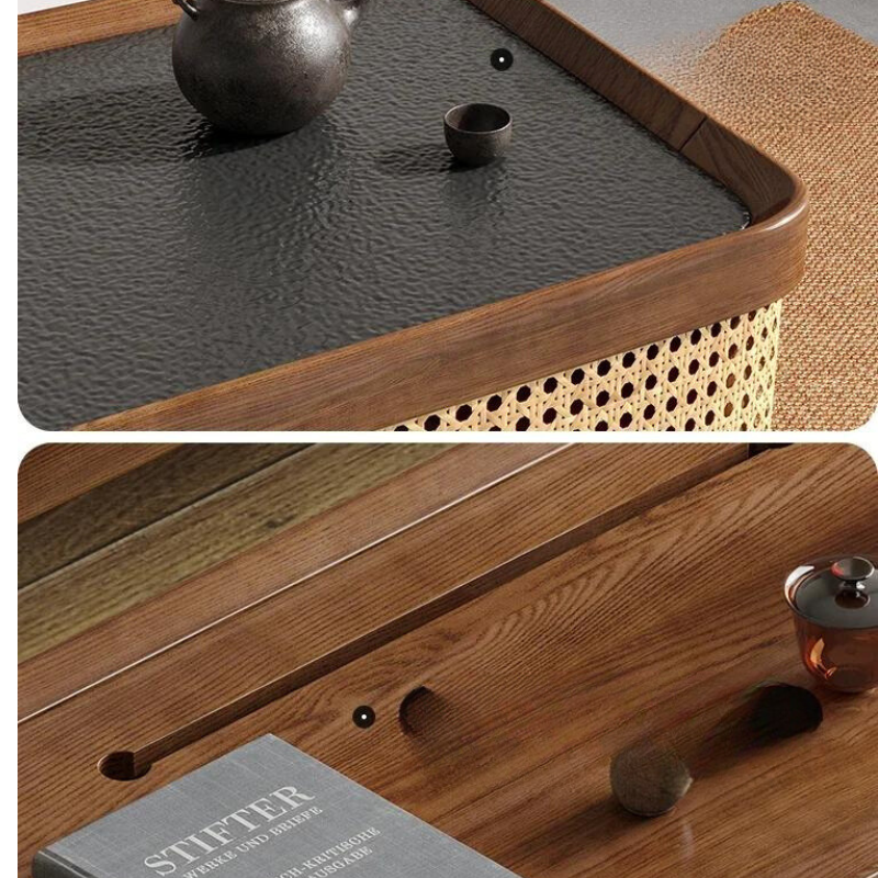 Integrated Kettle and Coffee Table Storage