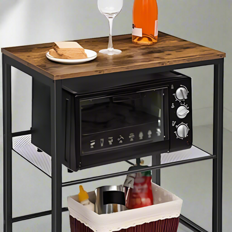 Versatile Rustic End Table with Adjustable Shelf