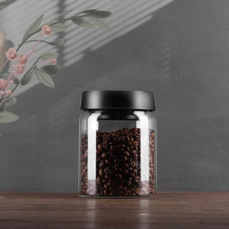 Fresh Coffee Beans in Airtight Canister