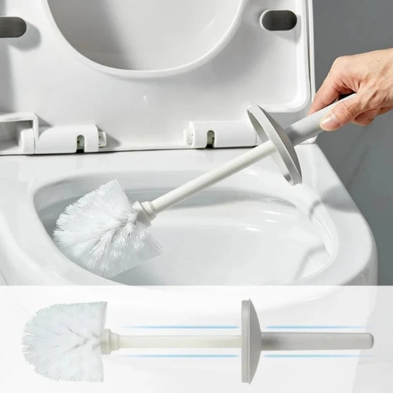 Plastic Toilet Brush with Standing Base Long Handle Toilet Cleaning Brush for WC Bathroom Accessories Cleaning Tools