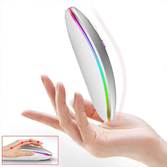 Wireless Mouse for Laptop PC Bluetooth RGB Rechargeable Mouses Wireless Computer Silent Mice LED Backlit Ergonomic Gaming Mouse