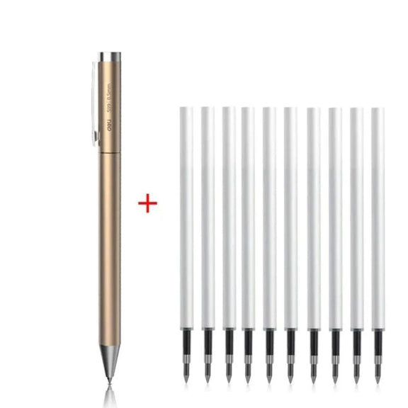 Xiaomi Deli Metal Gel Pen Rollerball Caneta Ручка Ballpoint 0.5MM Signing Pens for Office Students Business Stationary Supplies