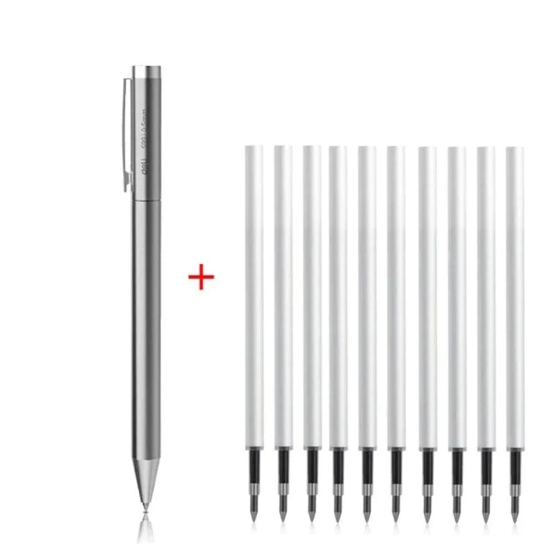 Xiaomi Deli Metal Gel Pen Rollerball Caneta Ручка Ballpoint 0.5MM Signing Pens for Office Students Business Stationary Supplies