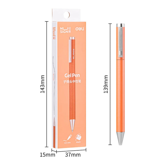 Xiaomi Deli Metal Gel Pen Rollerball Caneta Ручка Ballpoint 0.5MM Signing Pens for Office Students Business Stationary Supplies