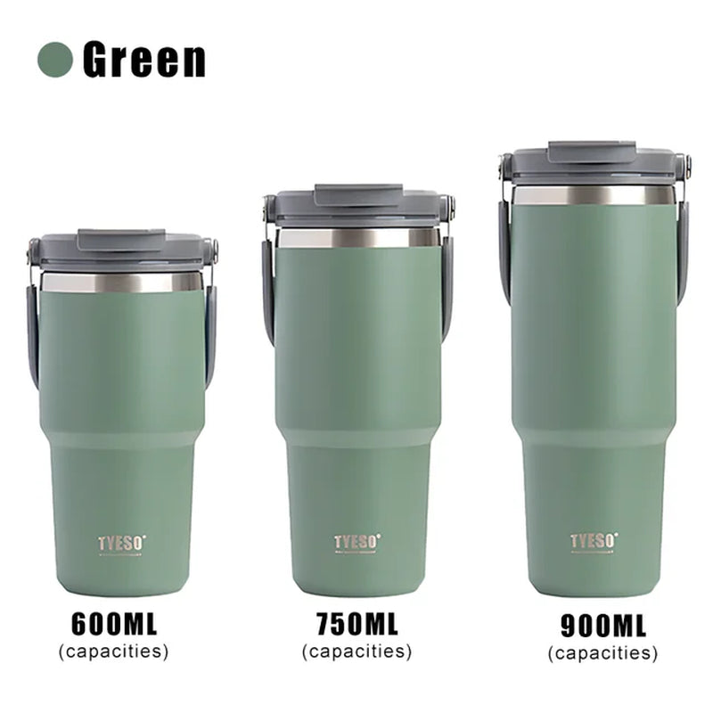 Stainless Steel Thermos Bottle Tyeso Coffee Cup Portable Insulation Cold and Hot Travel Fitness Mug Leakproof Vacuum Flask