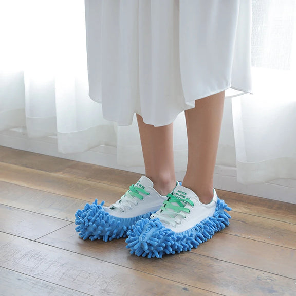 2/1PCS Microfiber Floor Dust Cleaning Slippers Cleaning Shoes Chenille Home Cloth Cleaning Shoes Cover Reusable Overshoes Mop