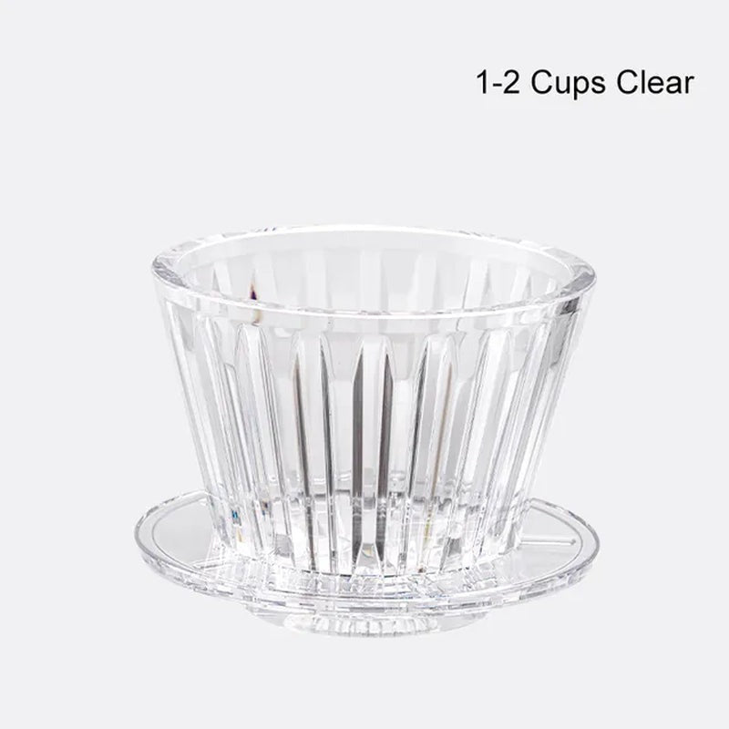 TIMEMORE B75 Wave Coffee Dripper Crystal Eye Pour over Coffee Filter PCTG 1-2 Cups Coffee Maker Flat Bottom Increase Uniformity