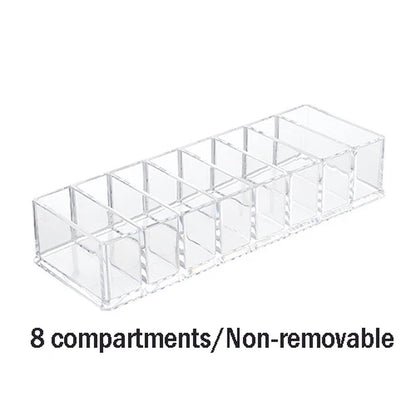 Transparent Acrylic Cosmetics Storage Box Makeup Holder Jewelry Make up Organizer for Home Plastic Desktop Storage Boxes