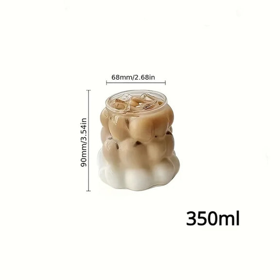 1Pc 350Ml Grapes Glass Coffee Mug Stylish Design Heat Resistant Drinking Glass Iced Coffee Cup Summer Winter Drinkware Gifts