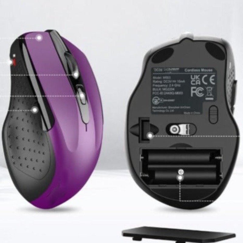 Wireless Mouse 2.4G Ergonomic Optical Mouse