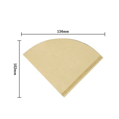 Coffee Filter Paper V-Shaped 60 Stand Single Use Pour over Cone Filters Natural Bamboo Fibers 100Pcs for Barista Coffee Brewing