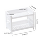 Desktop Double Layer Storage Rack Rectangular