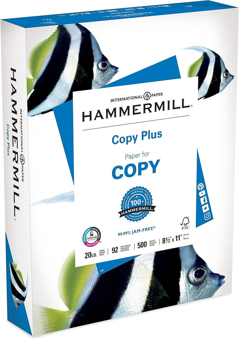 Hammermill 20 lb Copy Paper, Legal Size, 500 Sheets