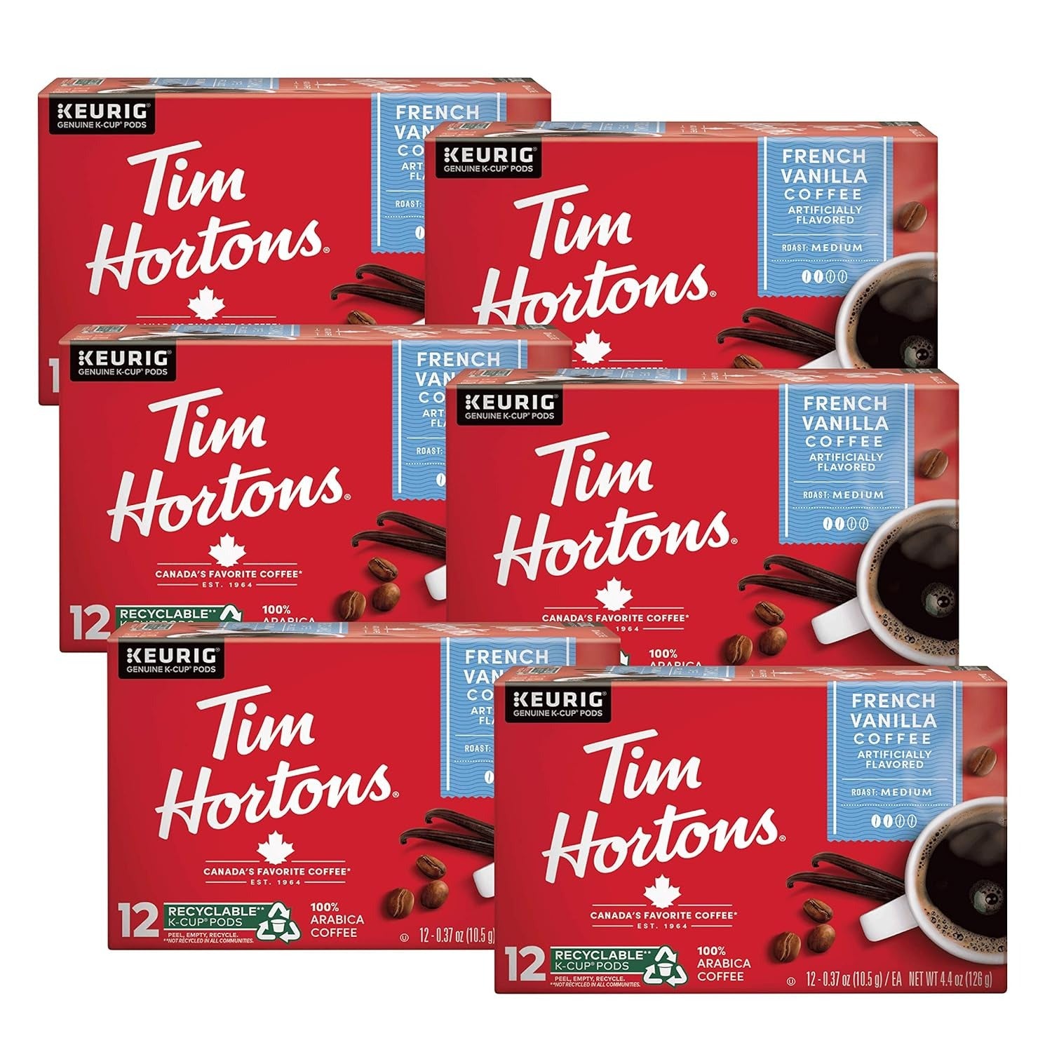 Tim Hortons French Vanilla Coffee, Single-Serve K-Cup Pods