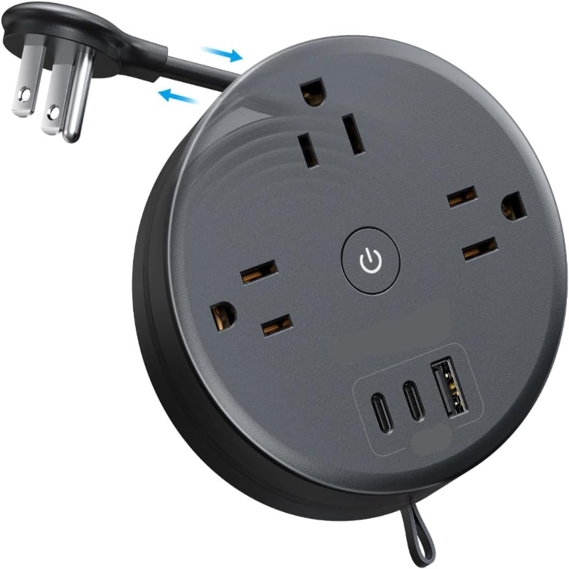 Travel Power Strip - Retractable Extension