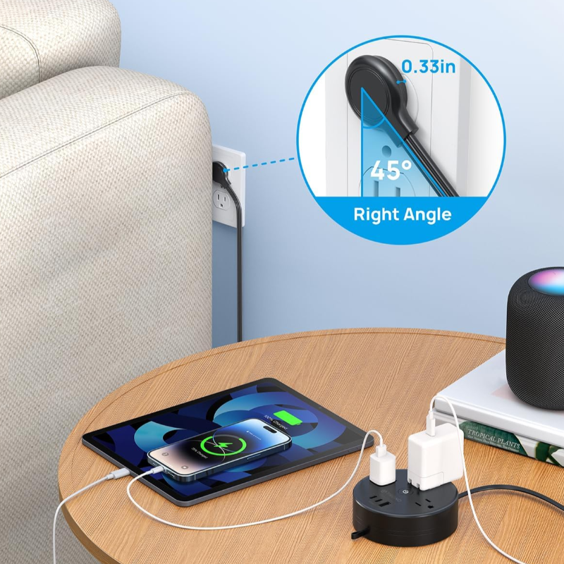 Travel Power Strip - Retractable Extension