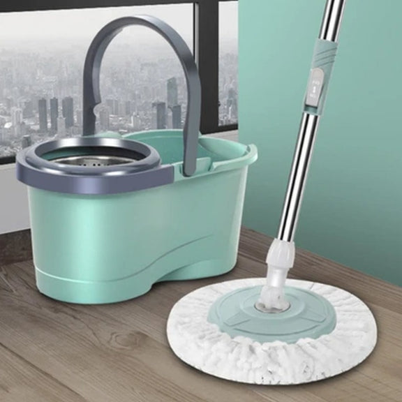 Suit, Automatic Rotating Mop /3Pcs Mop Replacement Head, Clean Microfiber Tow Bucket Lazy Magic Mop Bucket.