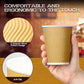 XMSJ 150pcs 12oz Ginkgo Insulated Disposable Coffee Cups