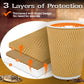 XMSJ 150pcs 12oz Ginkgo Insulated Disposable Coffee Cups