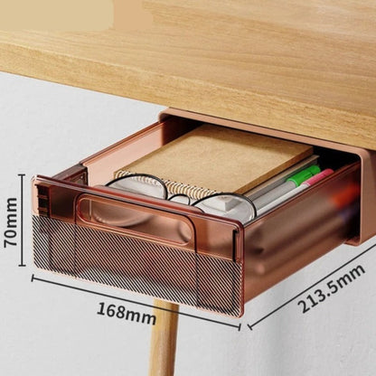 under Desk Drawer Organizer No-Punch Strong Sticky under Table Hidden Storage Box W/ Induction Night Light Grocery Storage